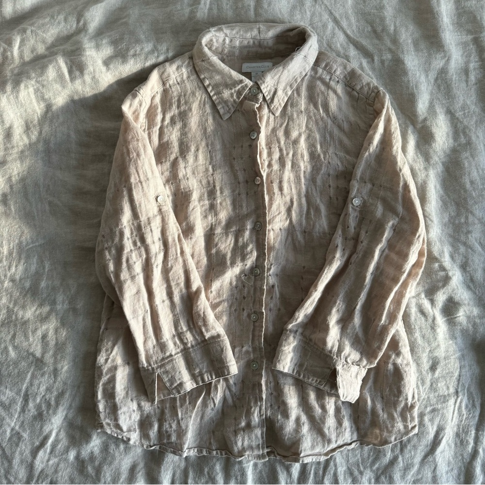 Charter Club | 3/4 sleeve Buttom Down